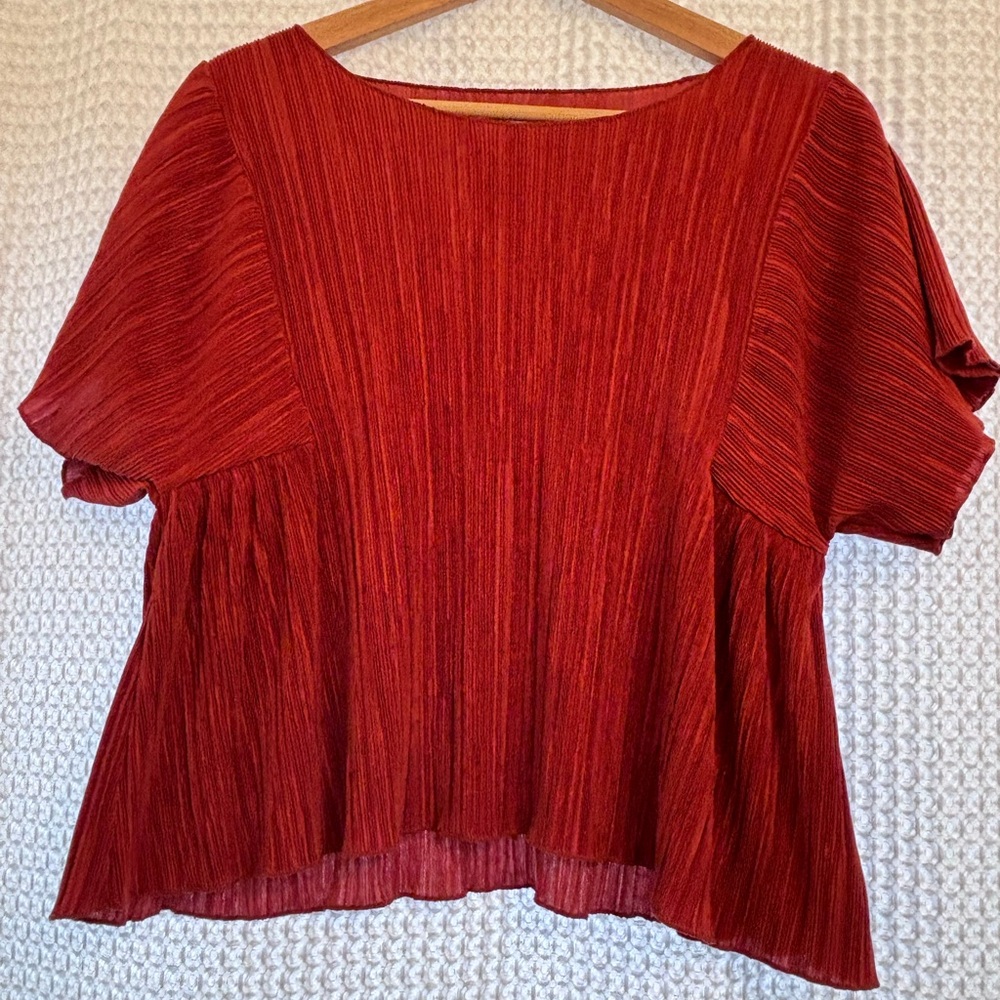 Madewell burnt orange top